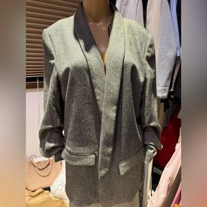 Zara Charcoal Women's Blazer 3/4 sleeve